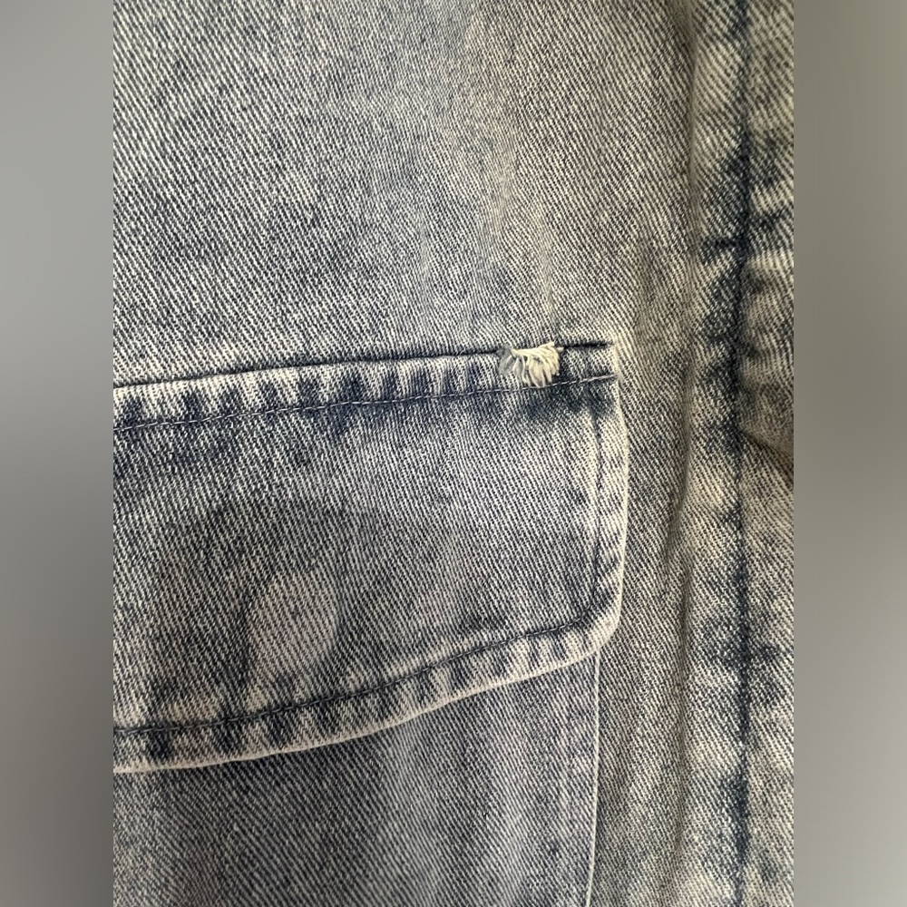 NWT Fate Ruffle Denim Jacket - Picture 7 of 8